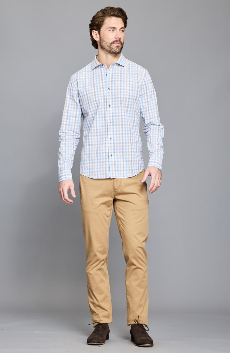 Billy Reid Hutcheson Tattersall Plaid Button-Up Shirt, Alternate, color, Blue Multi