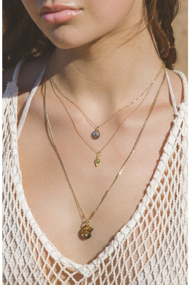 Protection Cove Tiger's Eye Pendant Necklace, Alternate, color, GOLD