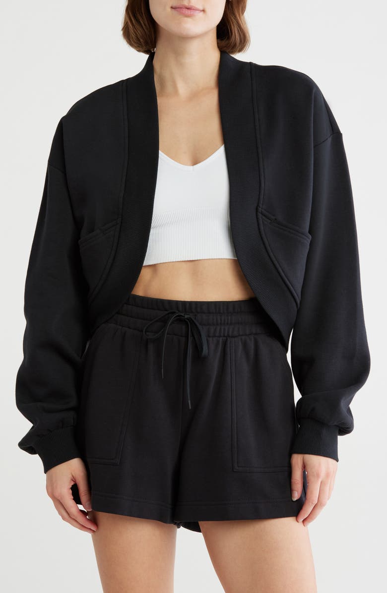 Feather Fleece Shrug Cardigan