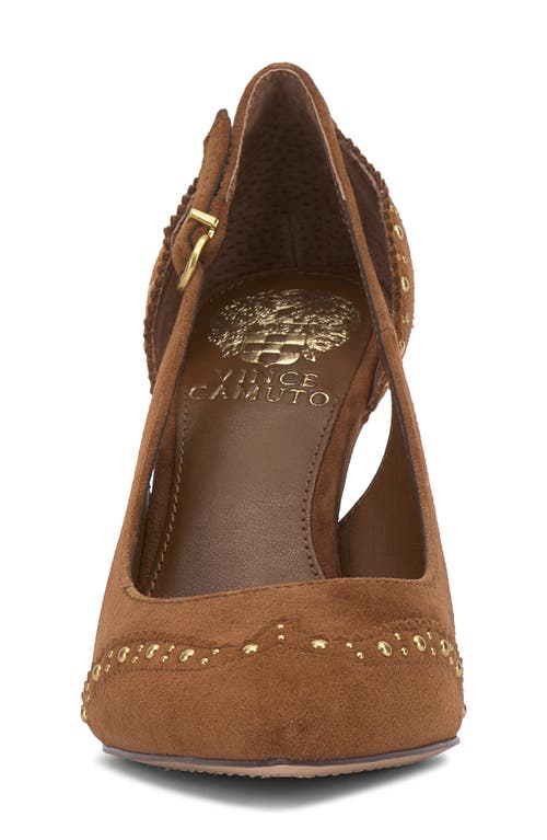 Vince Camuto Hally Studded Pointed Toe Pump In Brown