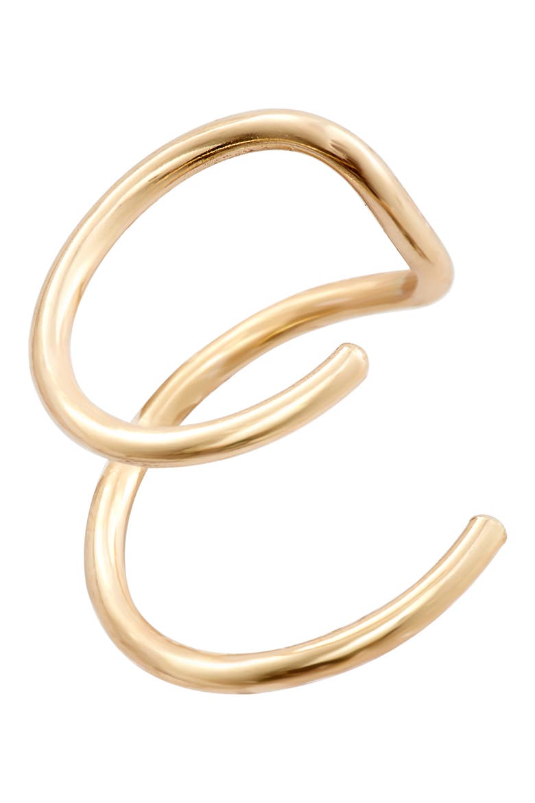 Thin Wire Double Ear Cuff, Alternate, color, 14K YELOW GOLD
