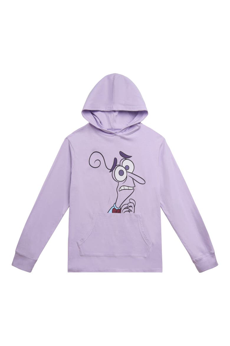 Inside Out Long Sleeve Hooded T-Shirt, Alternate, color, Fear Purple