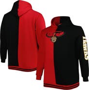 Mitchell & Ness Men's Mitchell & Ness Red/Black Atlanta Hawks Big & Tall Hardwood Classics Split Pullover Hoodie