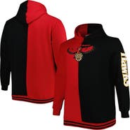 Mitchell & Ness Men's Mitchell & Ness Red/Black Atlanta Hawks Big & Tall Hardwood Classics Split Pullover Hoodie