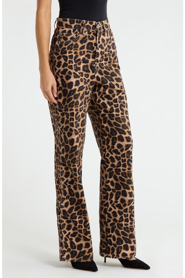 Taylor High Waist Flare Jeans, Alternate, color, WASHED LEOPARD