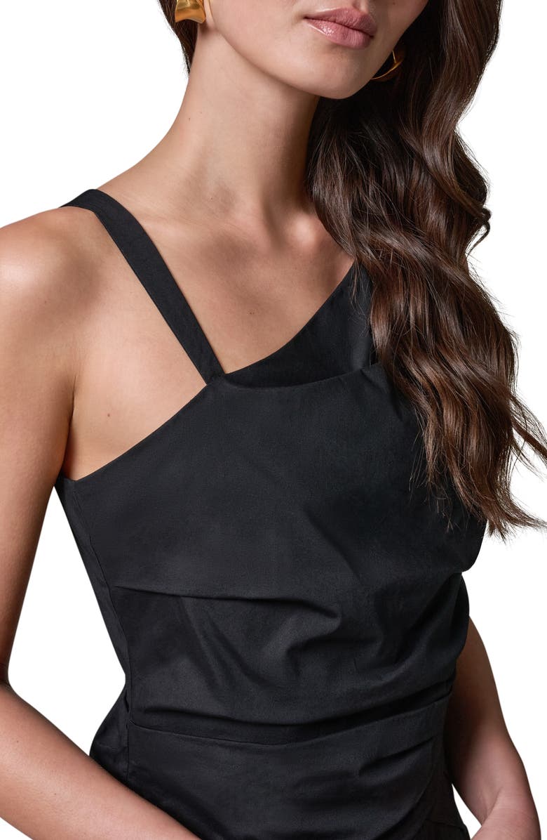 Donna Karan New York Stretch Poplin Top, Alternate, color, Black