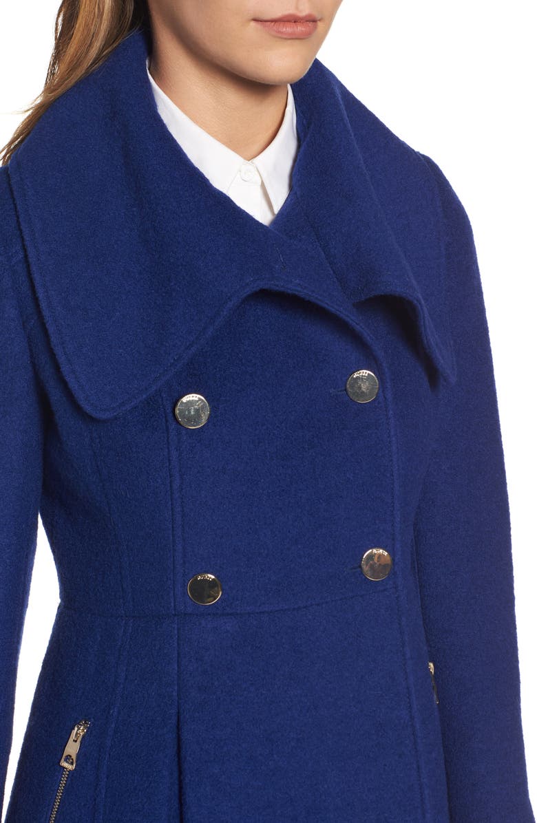 GUESS Envelope Collar Double Breasted Coat, Alternate, color,