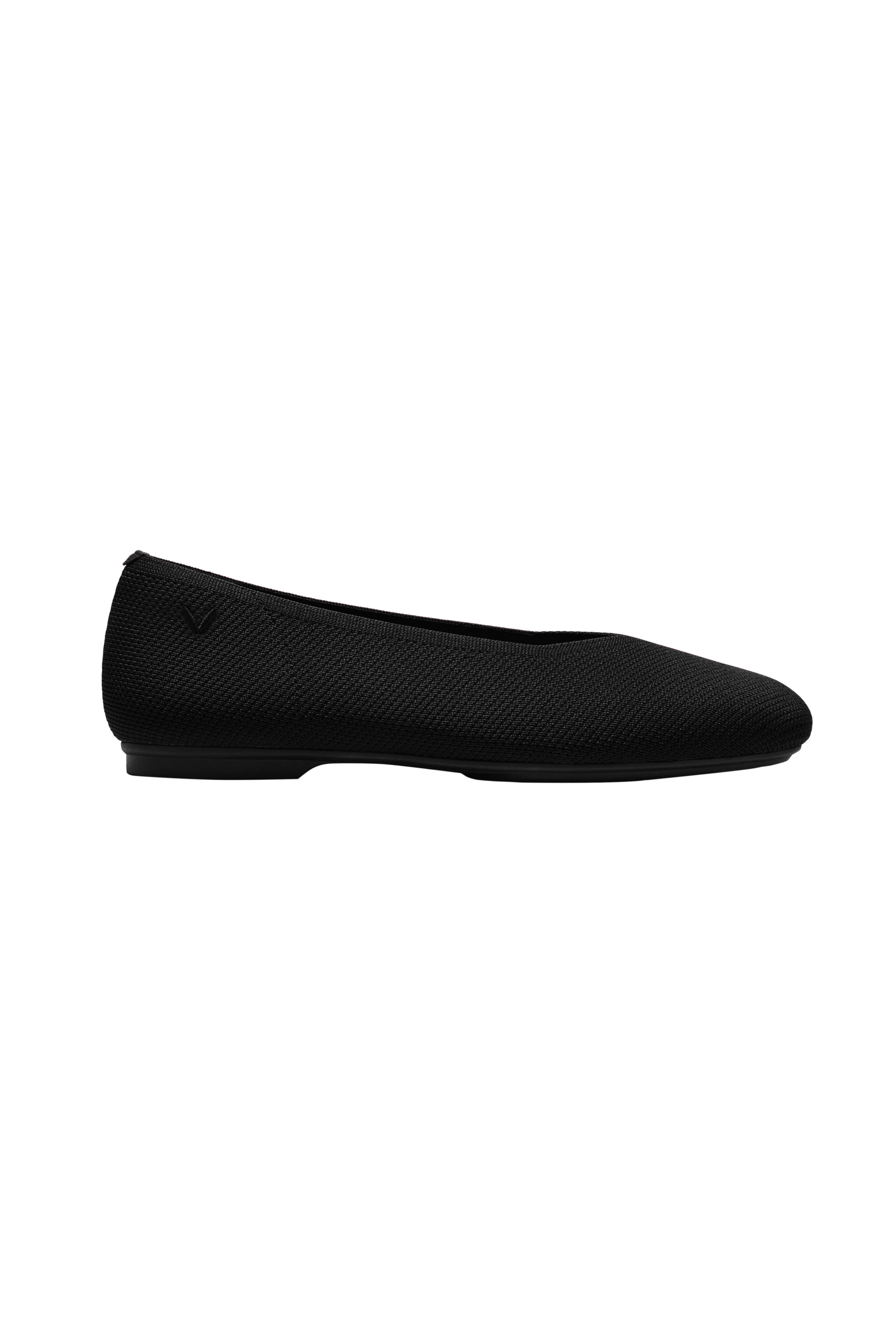 VIVAIA Square-Toe Margot V-Cut Flats, Alternate, color, Black