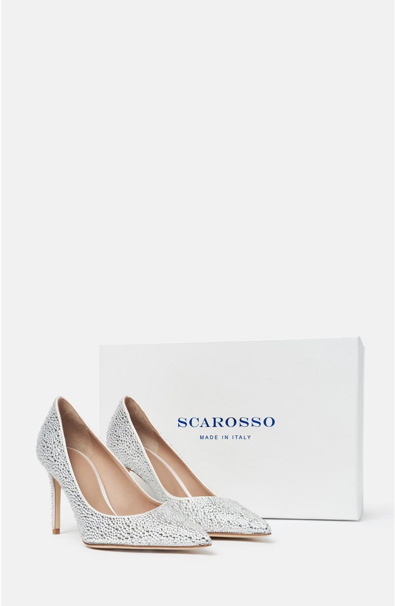 SCAROSSO Greta High Heels, Alternate, color, White Crystal - Silk