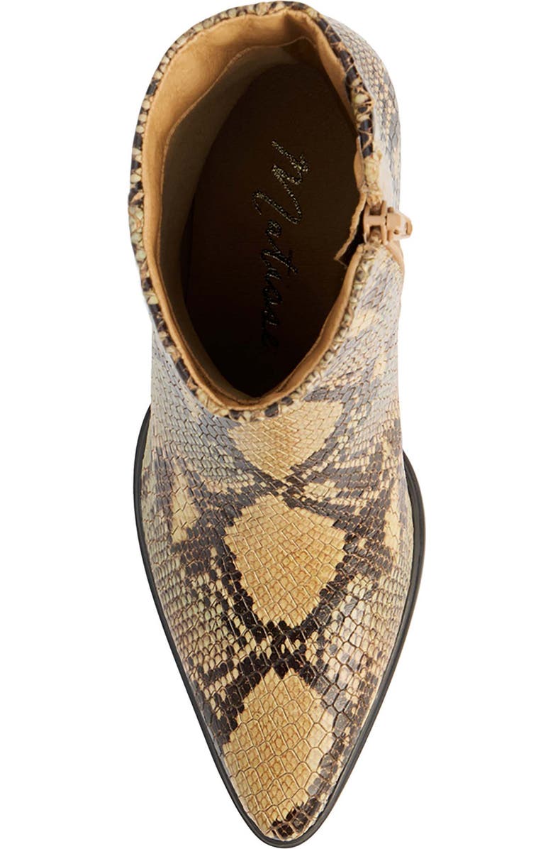 Matisse Gabbie Pointed Toe Bootie, Alternate, color, Tan Snake