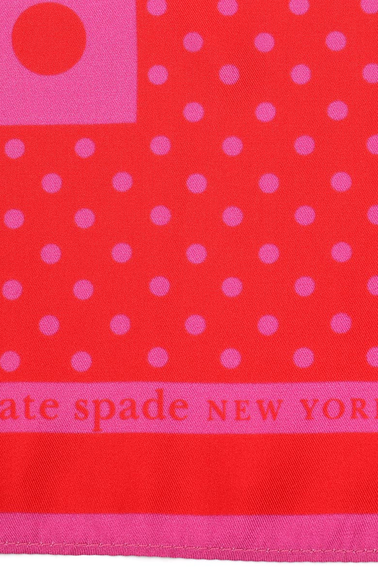 Kate Spade New York lady dot silk bandana, Alternate, color,