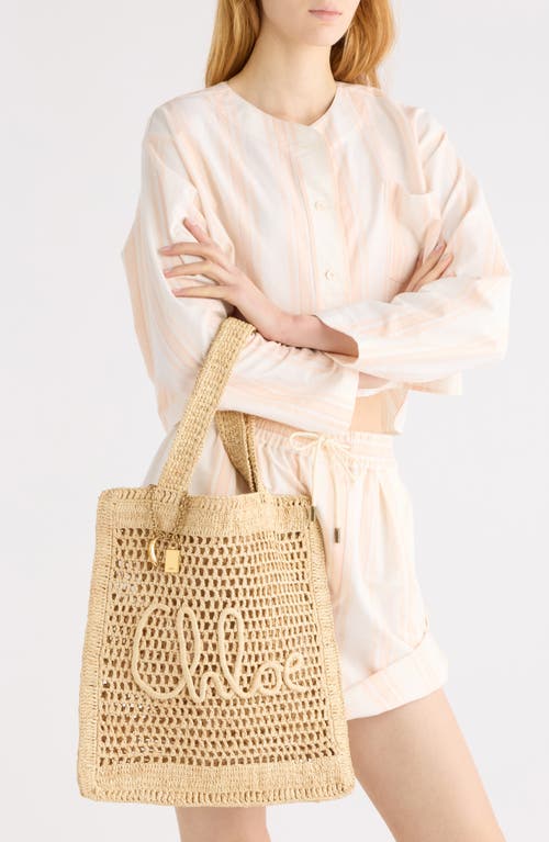Chloé Summer Banana Crochet Raffia Tote Bag