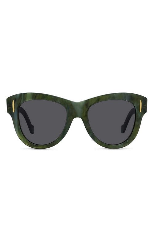 Loewe Anagram Round Sunglasses In Green