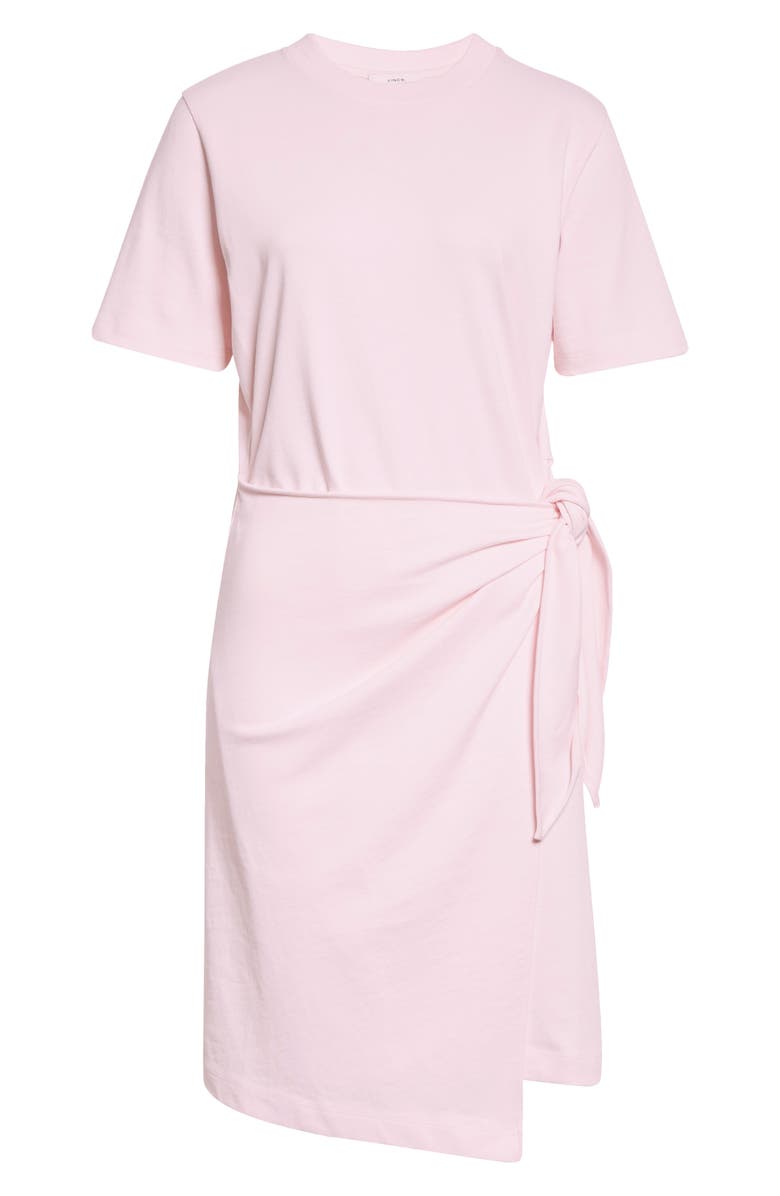 Vince Side Tie Cotton T-Shirt Dress, Alternate, color, Rosewater