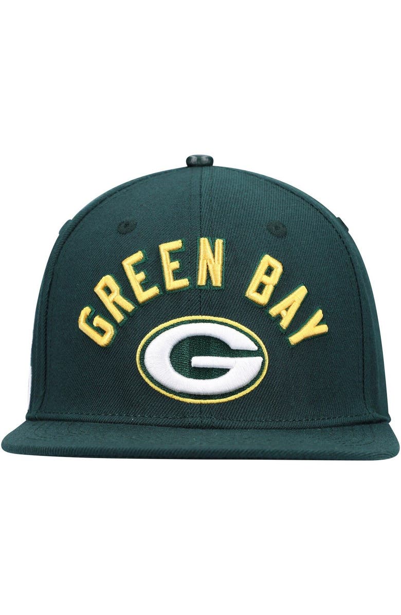 PRO STANDARD Men's Pro Standard Green Green Bay Packers Stacked Snapback Hat, Alternate, color,