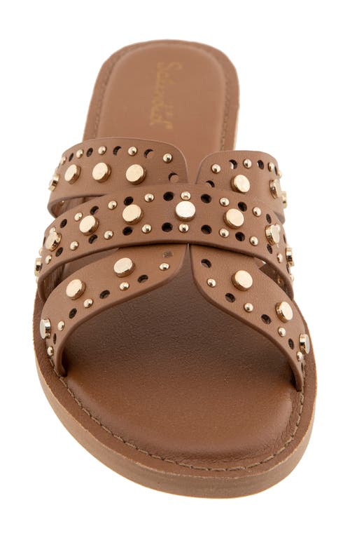 Splendid Samira Studded Slide Sandal In Caramel