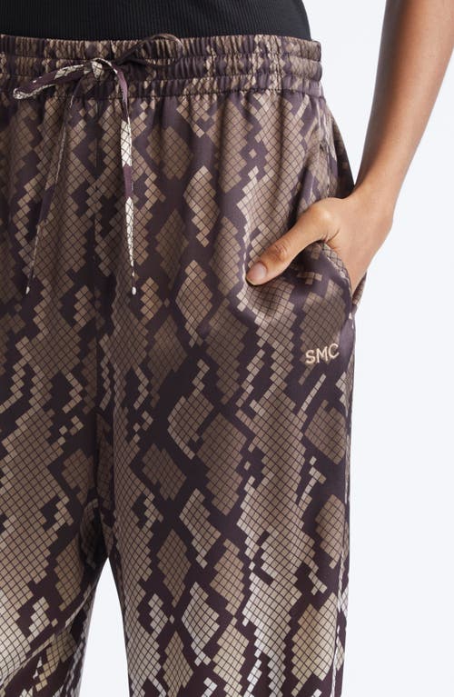 Stella Mccartney Snakeskin Print Satin Pajama Trousers In Animal Print