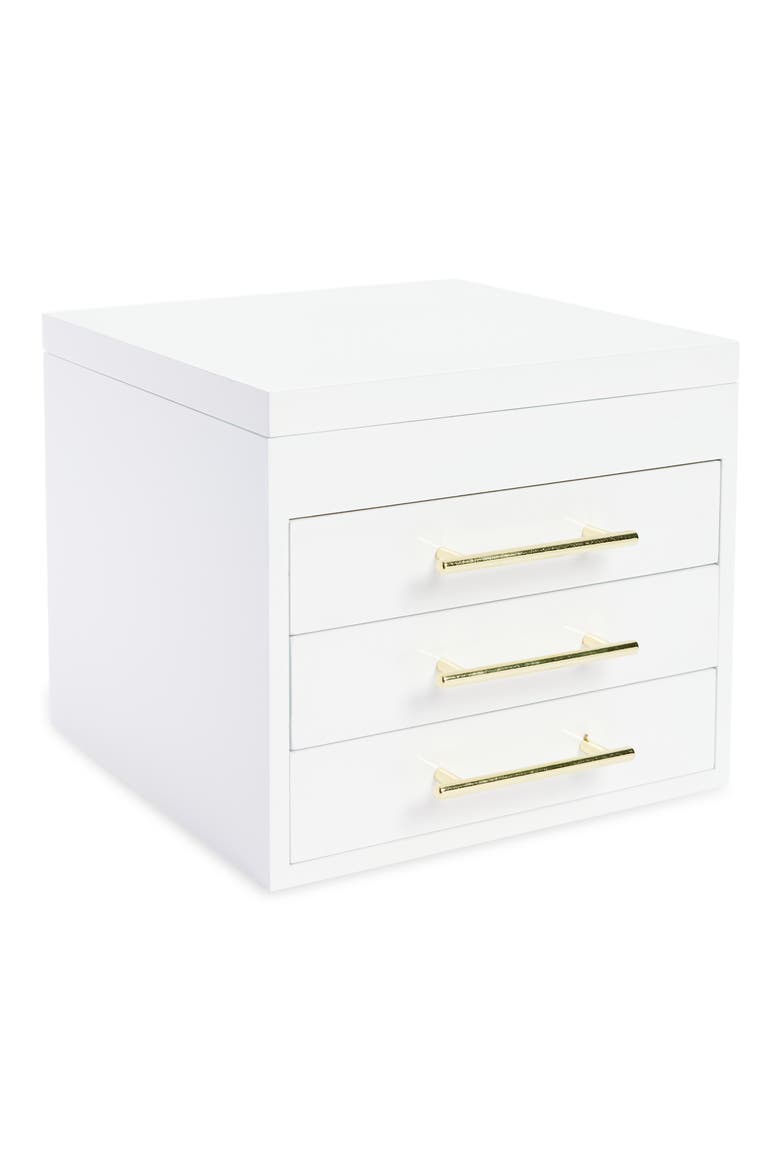 Jewelry Organizer, Main, color, WHITE- BLUSH- GOLD