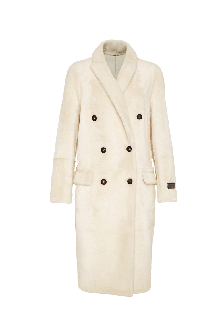 Shearling reversible coat, Main, color, White