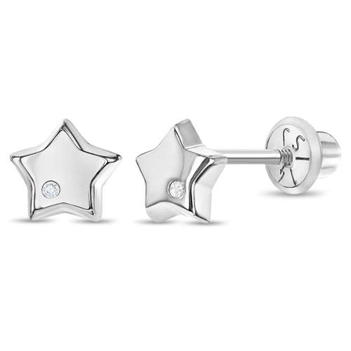 In Season Jewelry 14k Diamond Star Earrings in Silver at Nordstrom