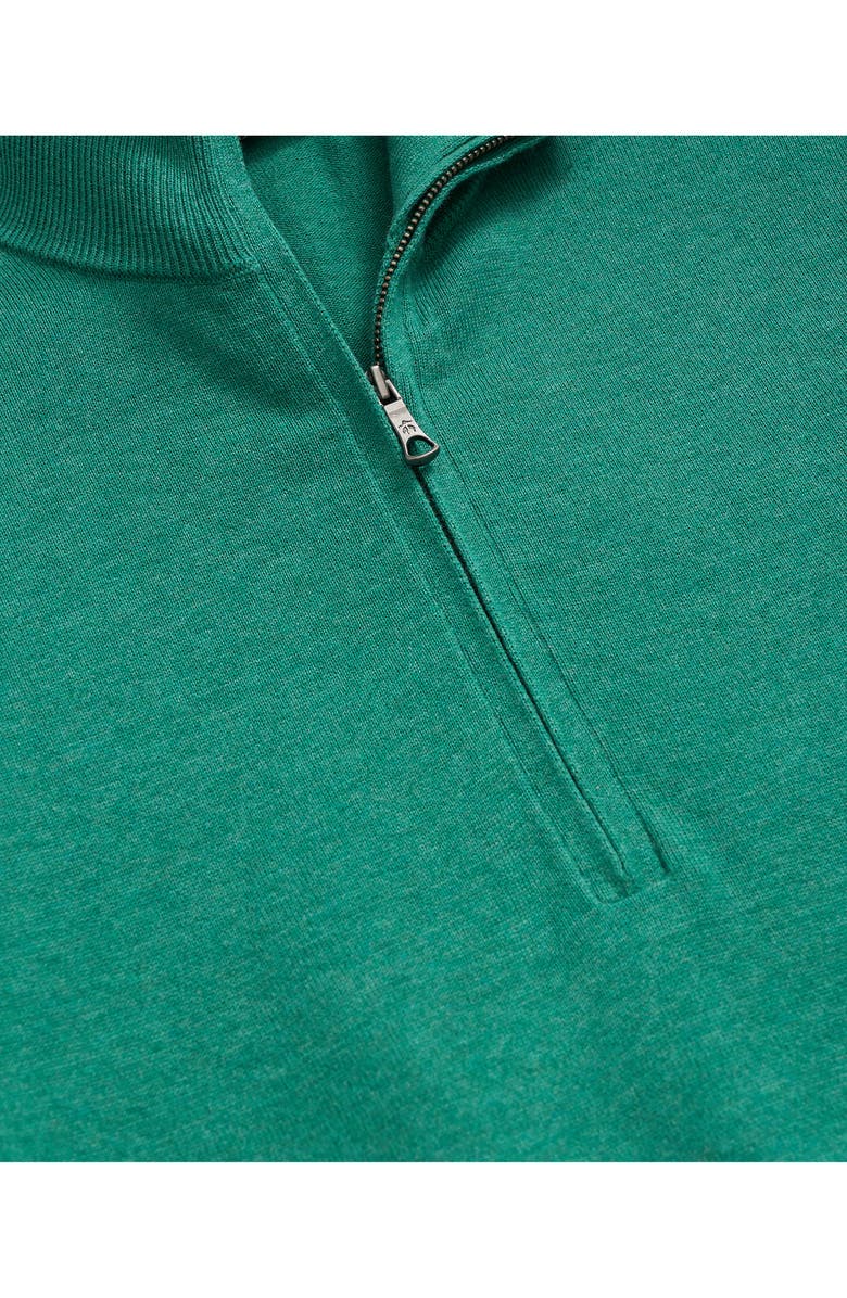 Brooks Brothers Half Zip Supima<sup>®</sup> Cotton Sweater, Alternate, color, Green Heather