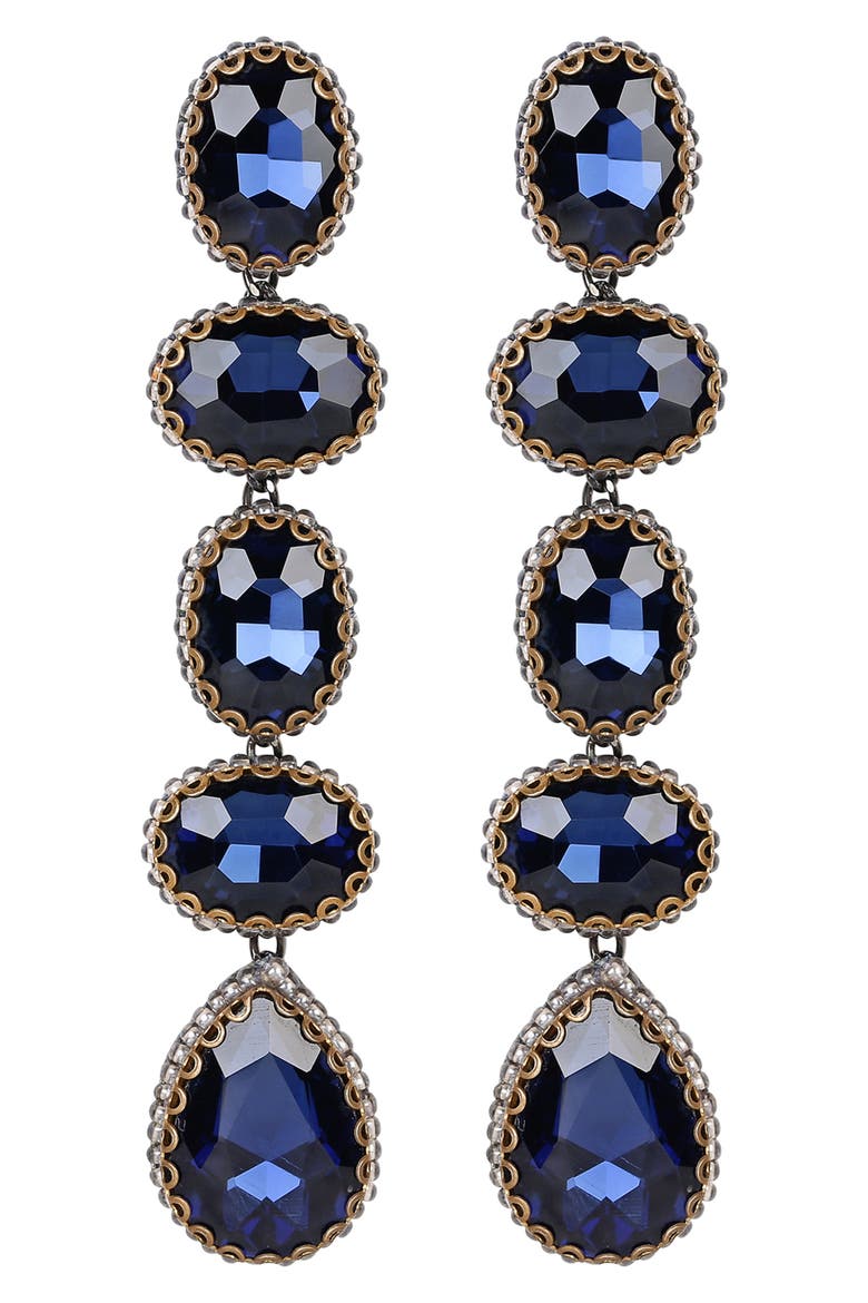 Tyra Drop Earrings, Main, color, SAPPHIRE