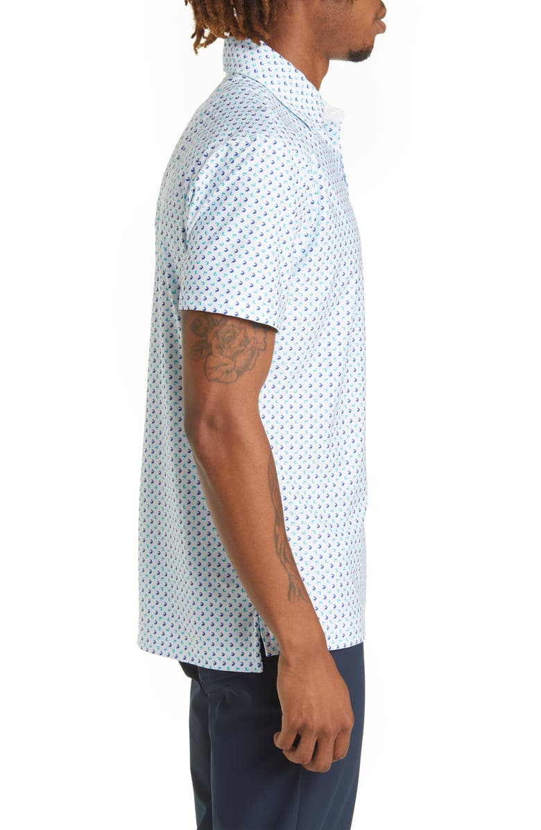 Barbell Apparel Men's Print Flex Performance Polo, Alternate, color, 