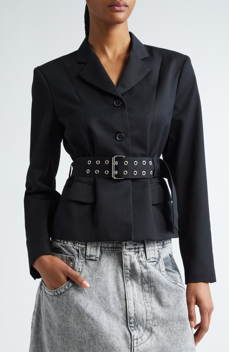 Vaquera Belted Cutout Back Blazer, Alternate, color, 