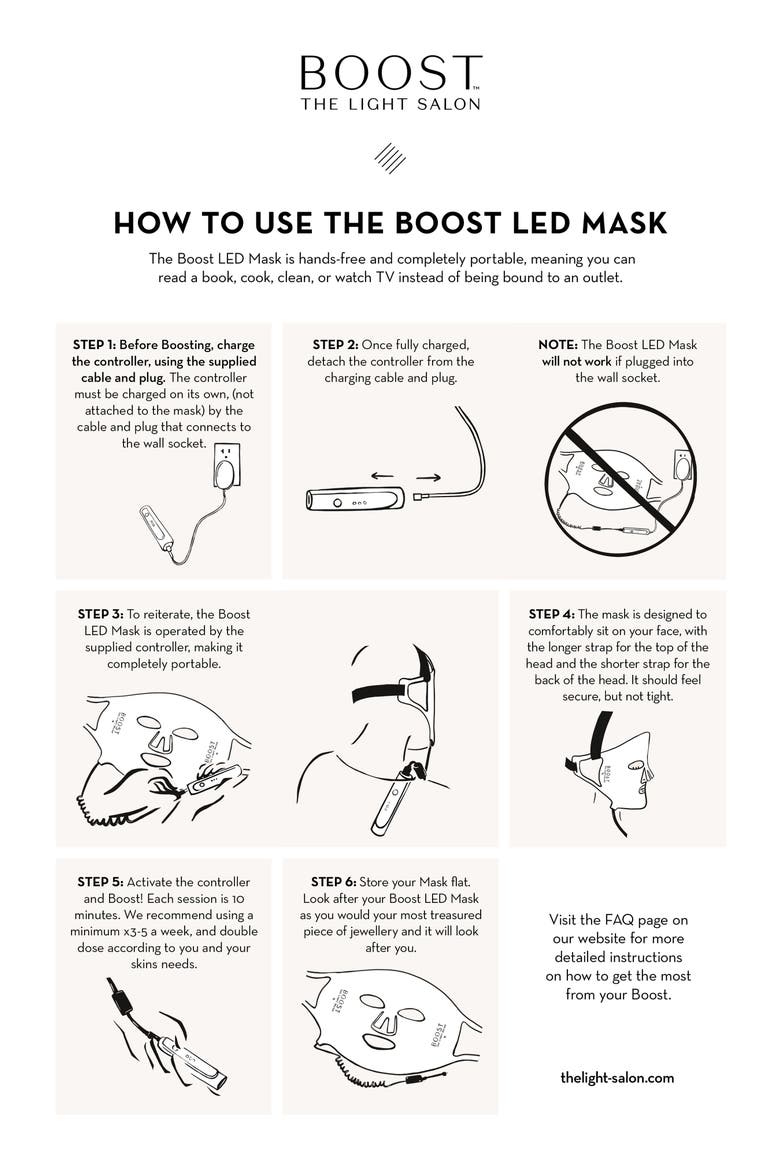 Boost Advanced LED Light Therapy Face Mask, Alternate, color, NO COLOR