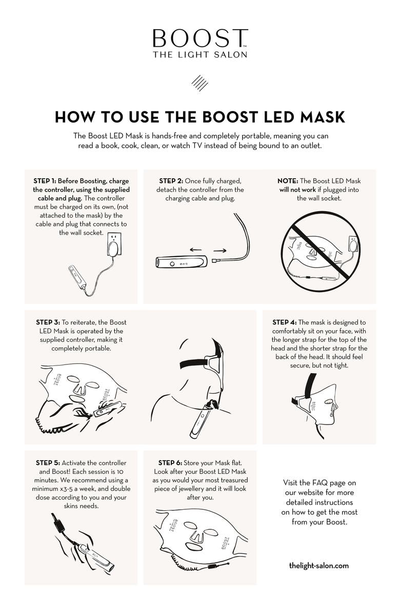 The Light Salon Boost Advanced LED Light Therapy Face Mask, Alternate, color,