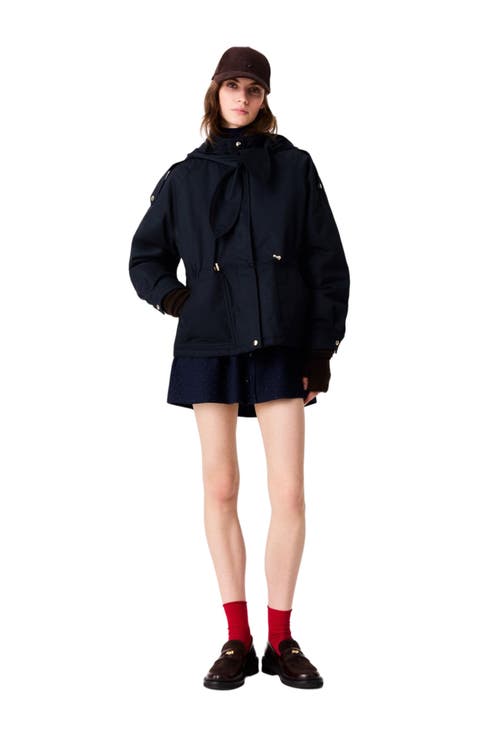 Mid-length quilted parka