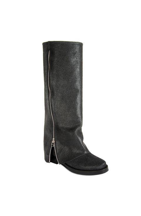 "CUFF" Leather Biker Boot