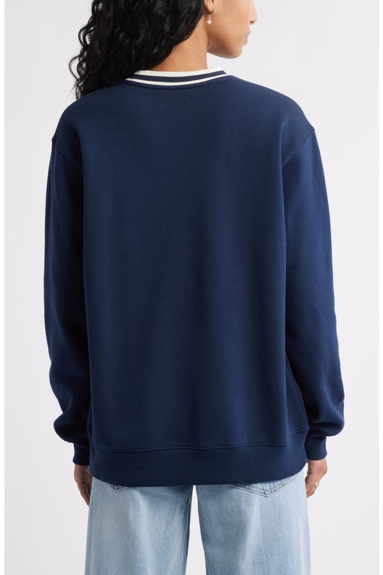 Oversize Graphic Crewneck Sweatshirt, Alternate, color, NAVY LE WEEKEND