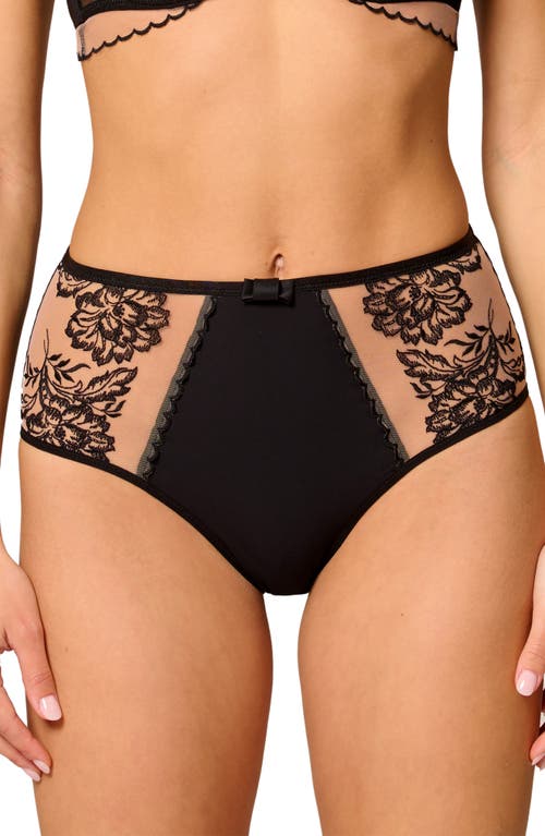 Simone Perele Romance High Waist Briefs In Black