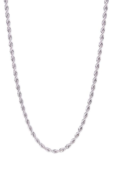 Men's Stainless Steel Rope Chain Necklace