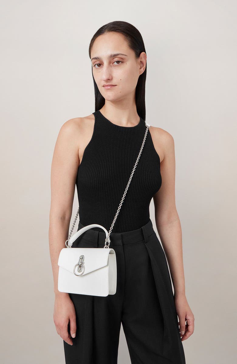 Mulberry Small Amberley Leather Crossbody Bag, Alternate, color, White