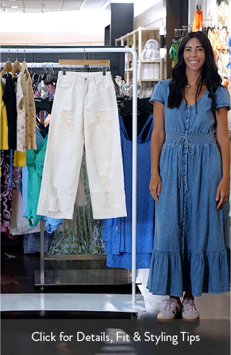 Kids' Distressed Wide Leg Jeans, sales video thumbnail