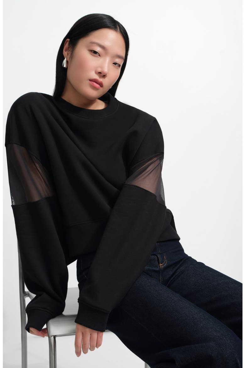Iara Sweatshirt, Alternate, color, BLACK