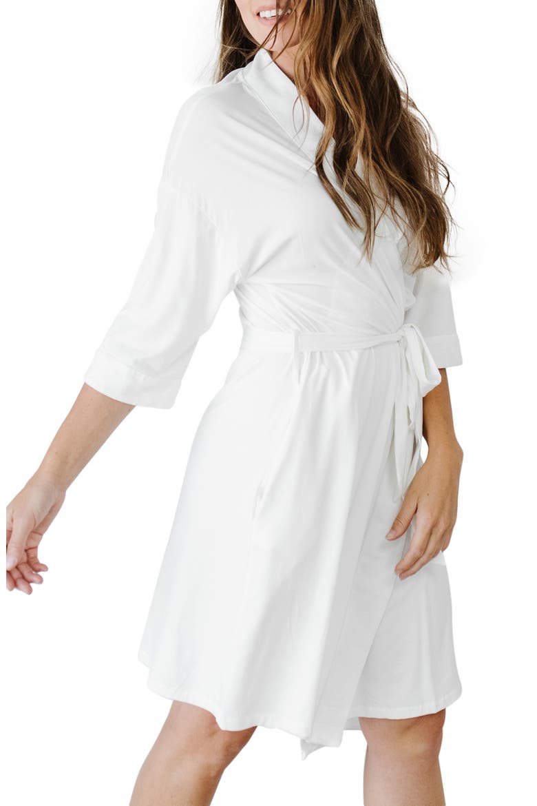 Three-Quarter Sleeve Robe, Alternate, color, IVORY