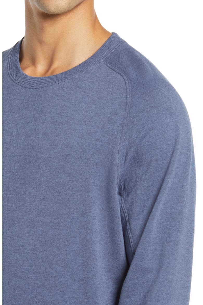 Crewneck Fleece Sweatshirt, Alternate, color, BLUE BLUR MELANGE