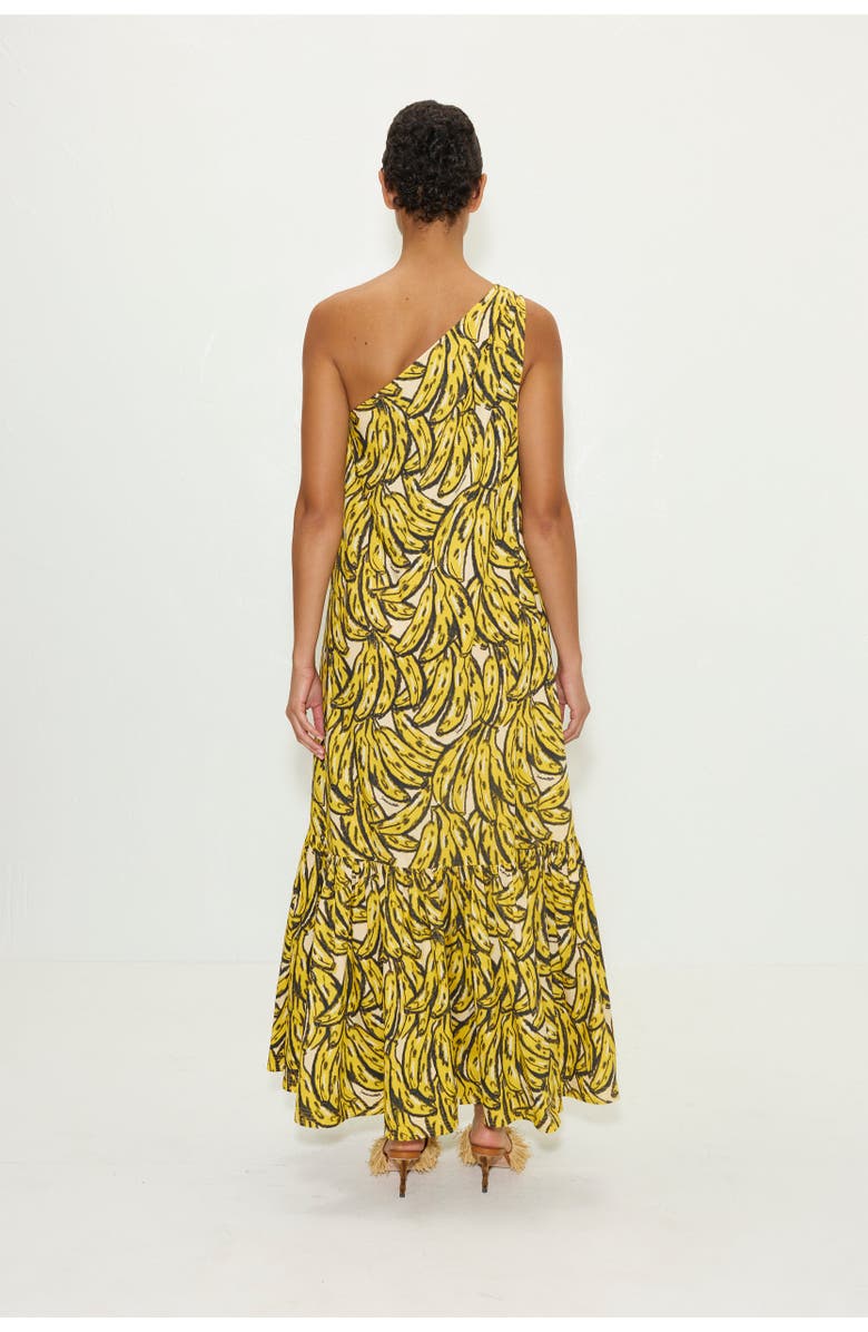 SIMONMILLER Rea Poplin Maxi One Shoulder Dress, Alternate, color, Yellow Bananas