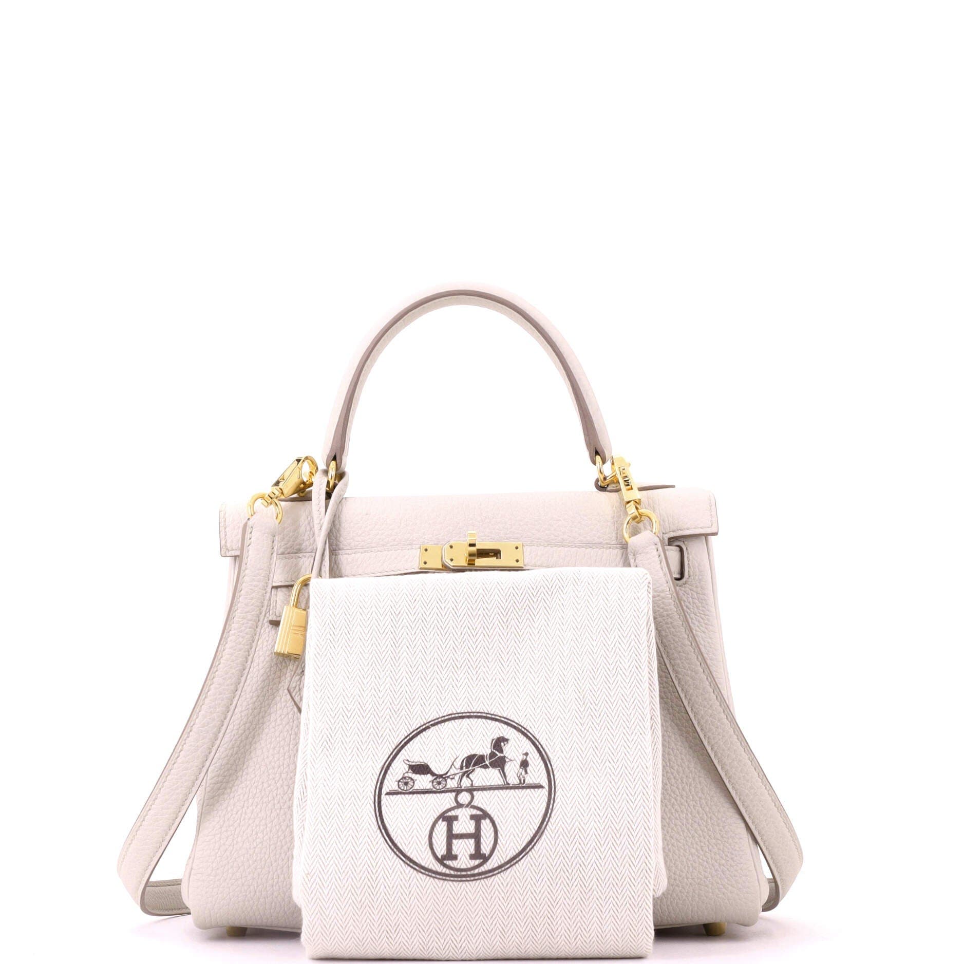 Kelly Handbag Light Togo with Gold Hardware 25, Alternate, color, White