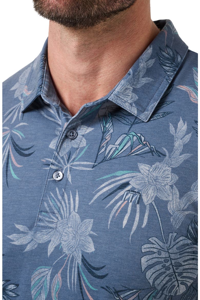 Featherweight Floral Polo, Alternate, color, BLUE HORIZON