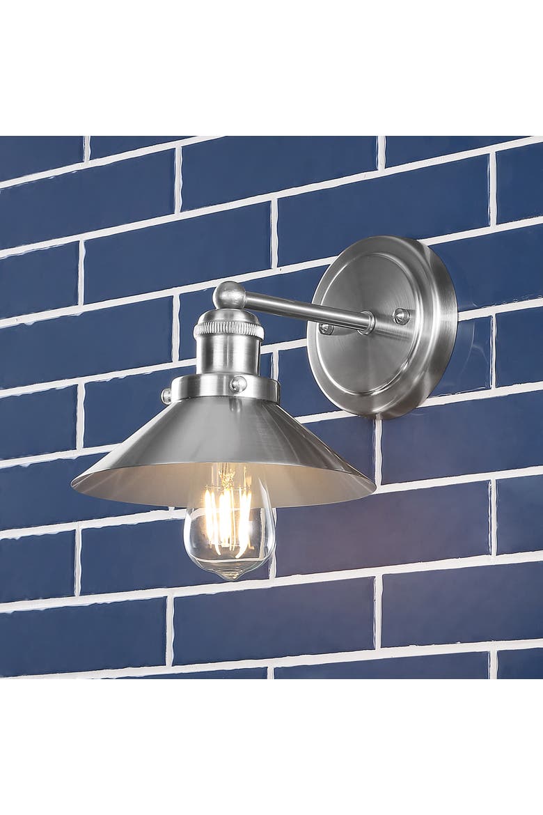 July 1-light Metal Shade Sconce, Alternate, color, Nickel