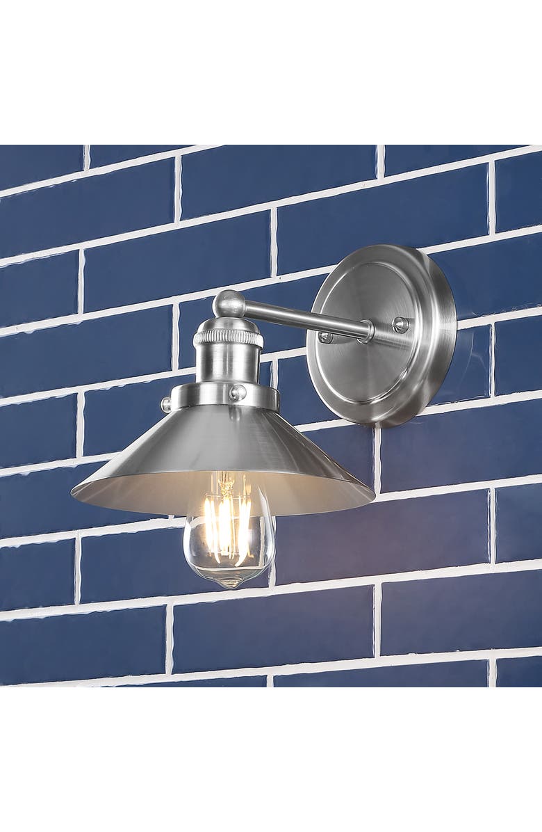 JONATHAN Y July 1-light Metal Shade Sconce, Alternate, color, Nickel