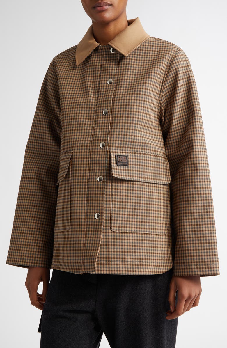 Wales Bonner Alto Check Chore Jacket, Alternate, color,