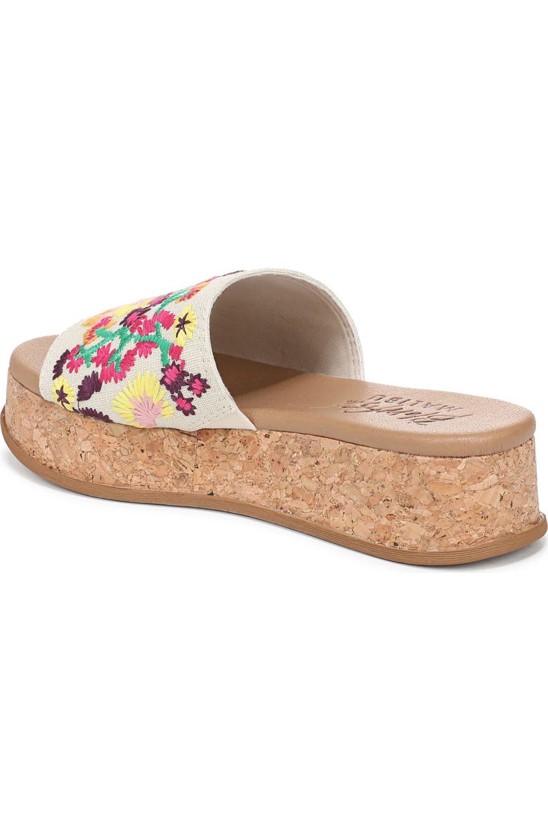 Blowfish Malibu Marshlo Embroidered Platform Slide Sandal, Alternate, color, Beige Multi