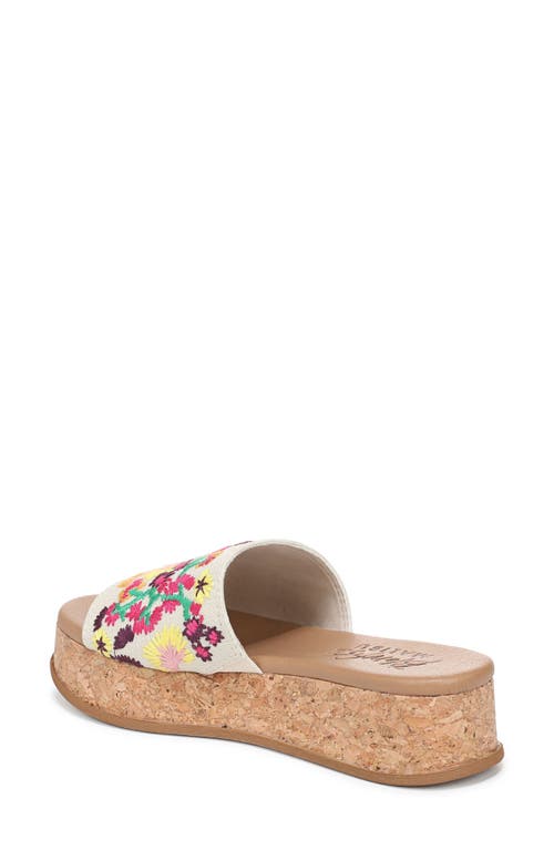 Blowfish Malibu Marshlo Embroidered Platform Slide Sandal In Multi