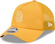 New Era Men's New Era Gold San Diego Padres 2026 Batting Practice Apex 9FORTY Adjustable Trucker Hat