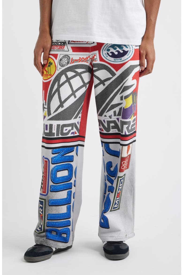 Fision Oversize Cotton Sweatpants, Main, color, WHITE